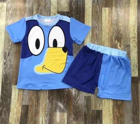 Boys Blue Dog Set