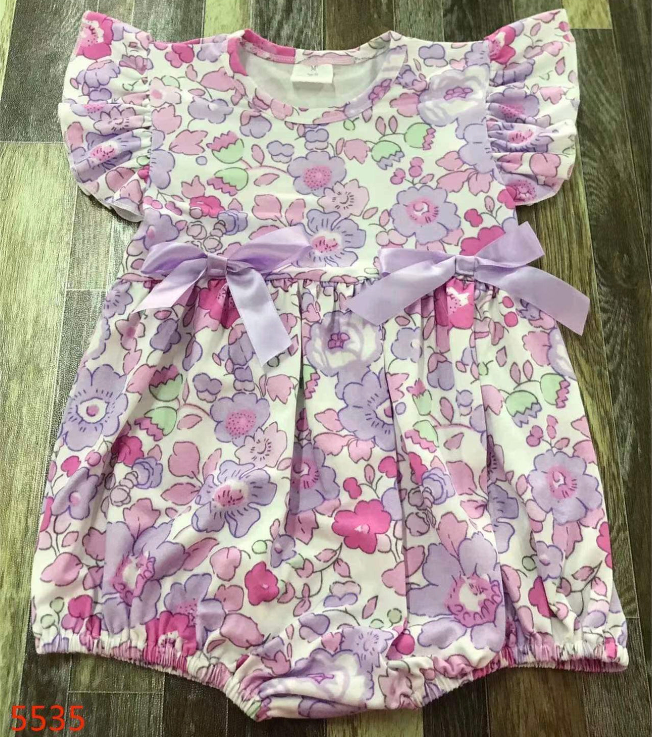 Purple Flower Romper