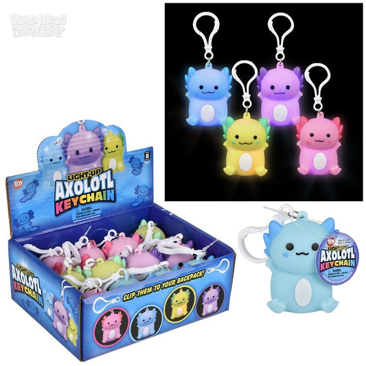 Axolotl Light Up Keychain