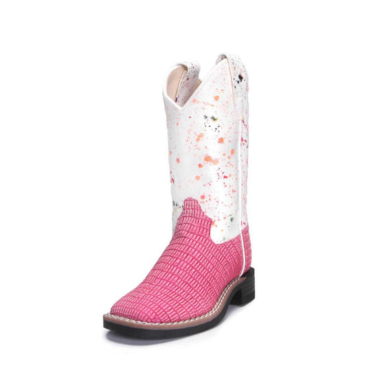 Old West Pink Splatter Boot