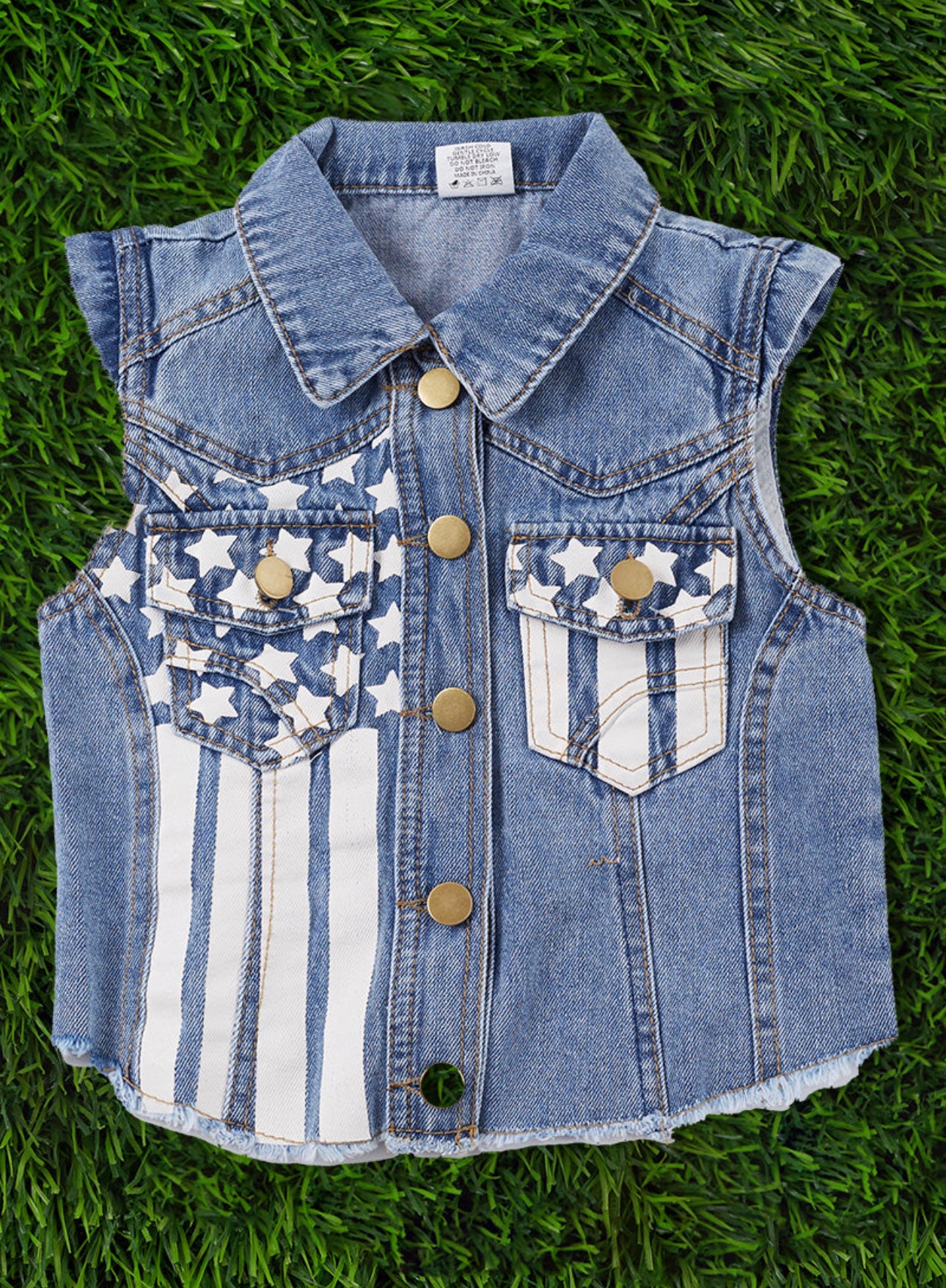 Stars & Stripes Denim Vest