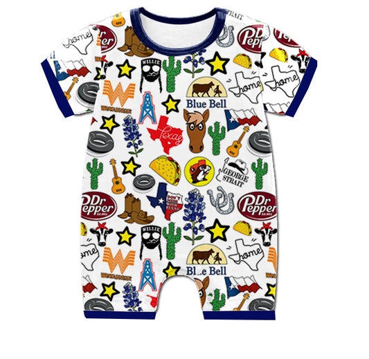 Totally Texas Boys Romper