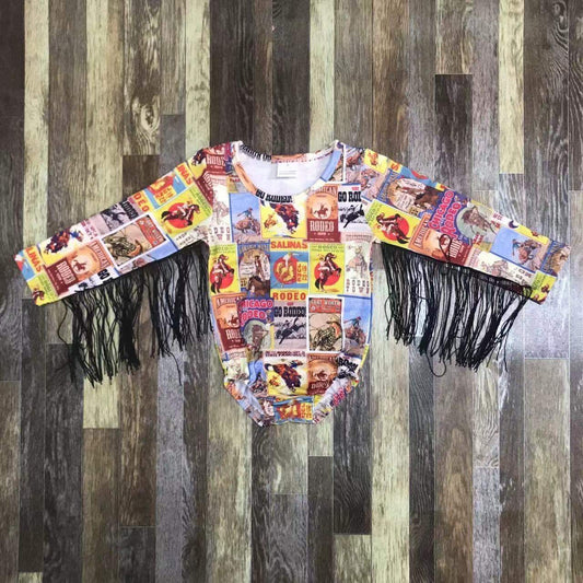 Rodeo Poster Tassel Romper