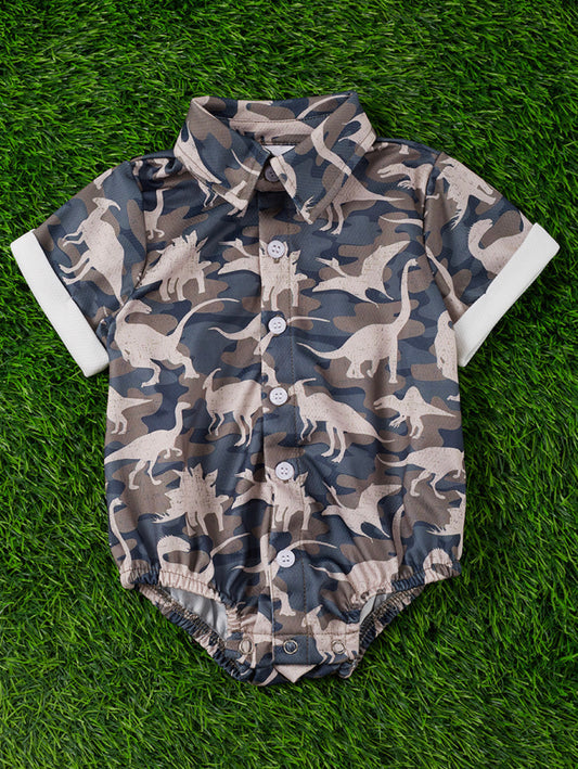 Camo Dino Romper