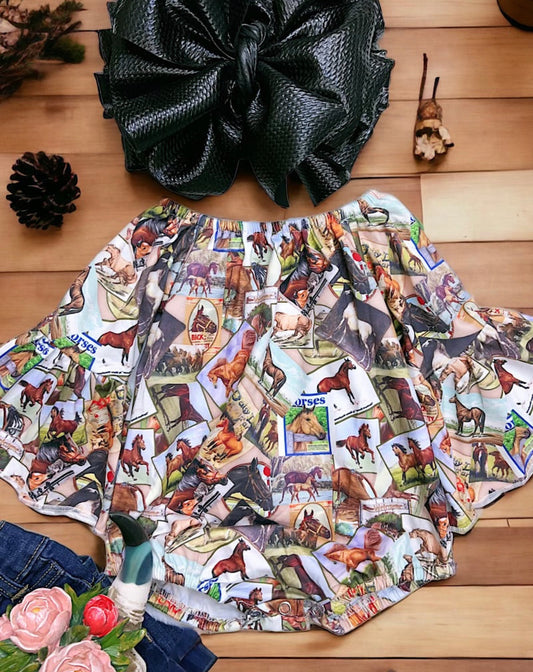 I Love Horses Bell Sleeve Romper