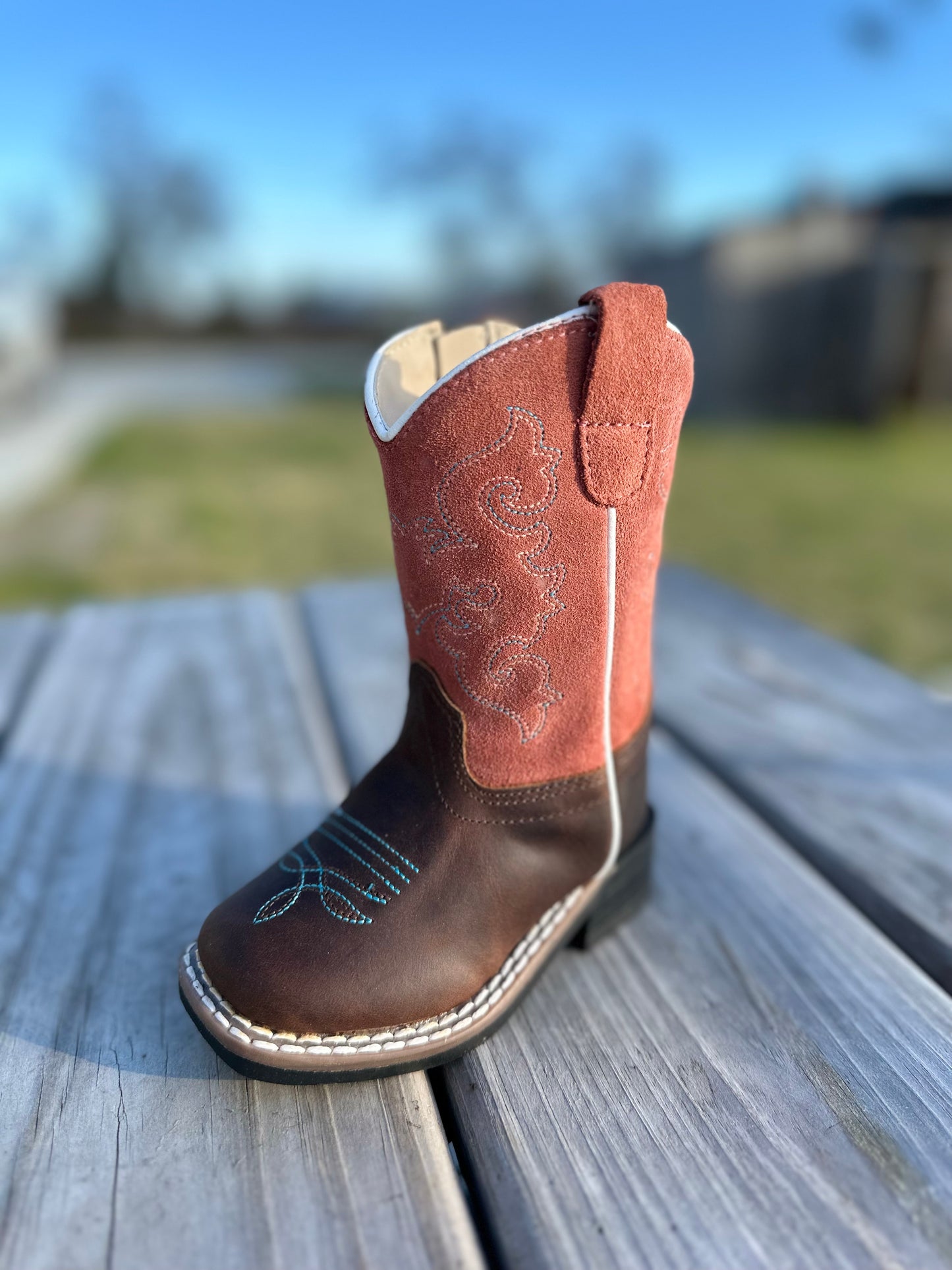 Old West Boys Brown Boots