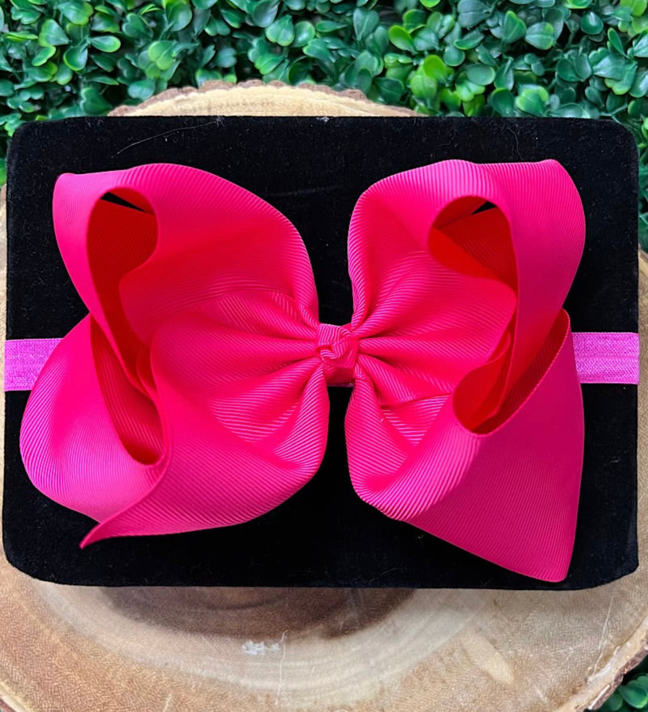 Dark Pink Bow Headband