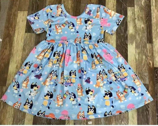 Blue Blue Dog Dress