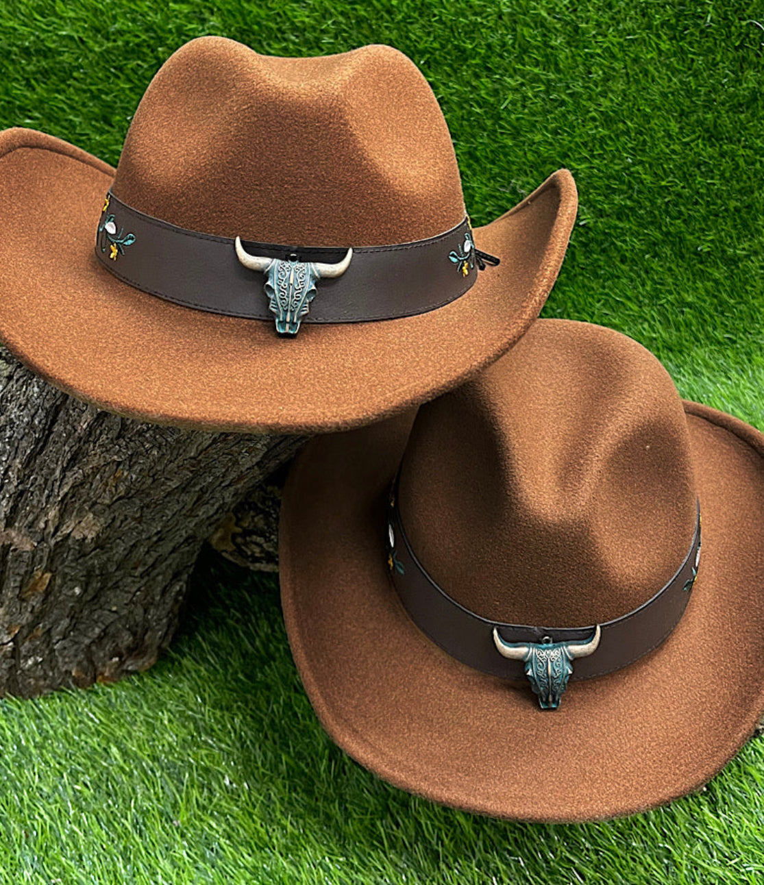 Brown Embellished Cowboy Hat