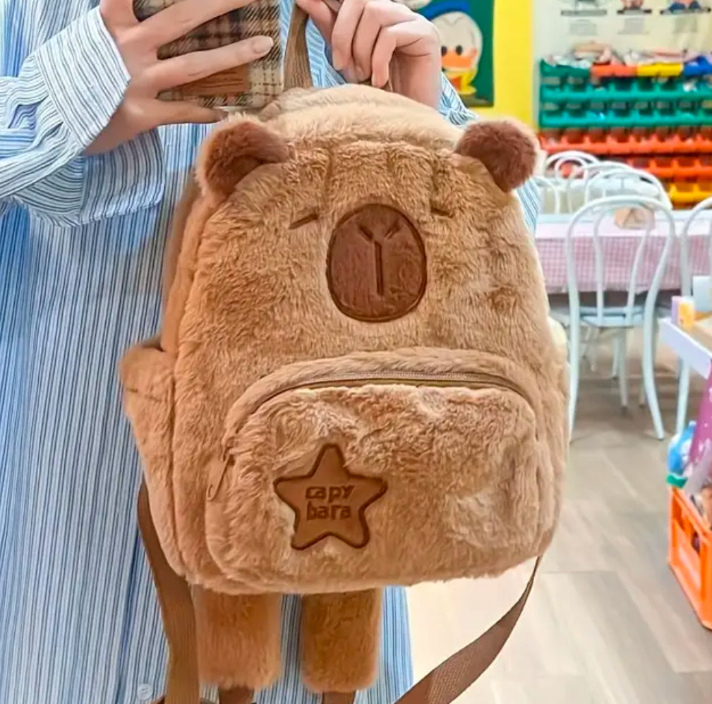 Capybara Plush Backpack