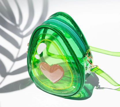 Jelly Avocado Heart Purse