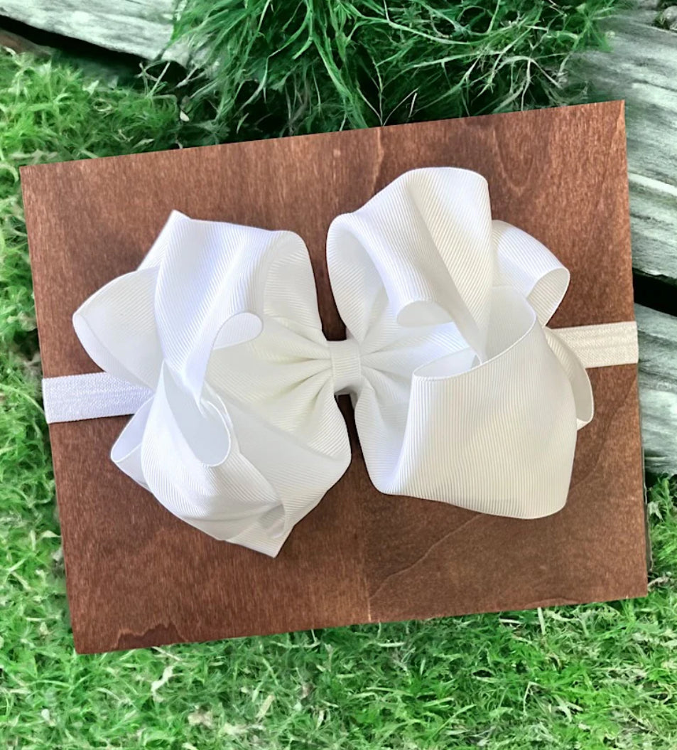 White Bow Headband