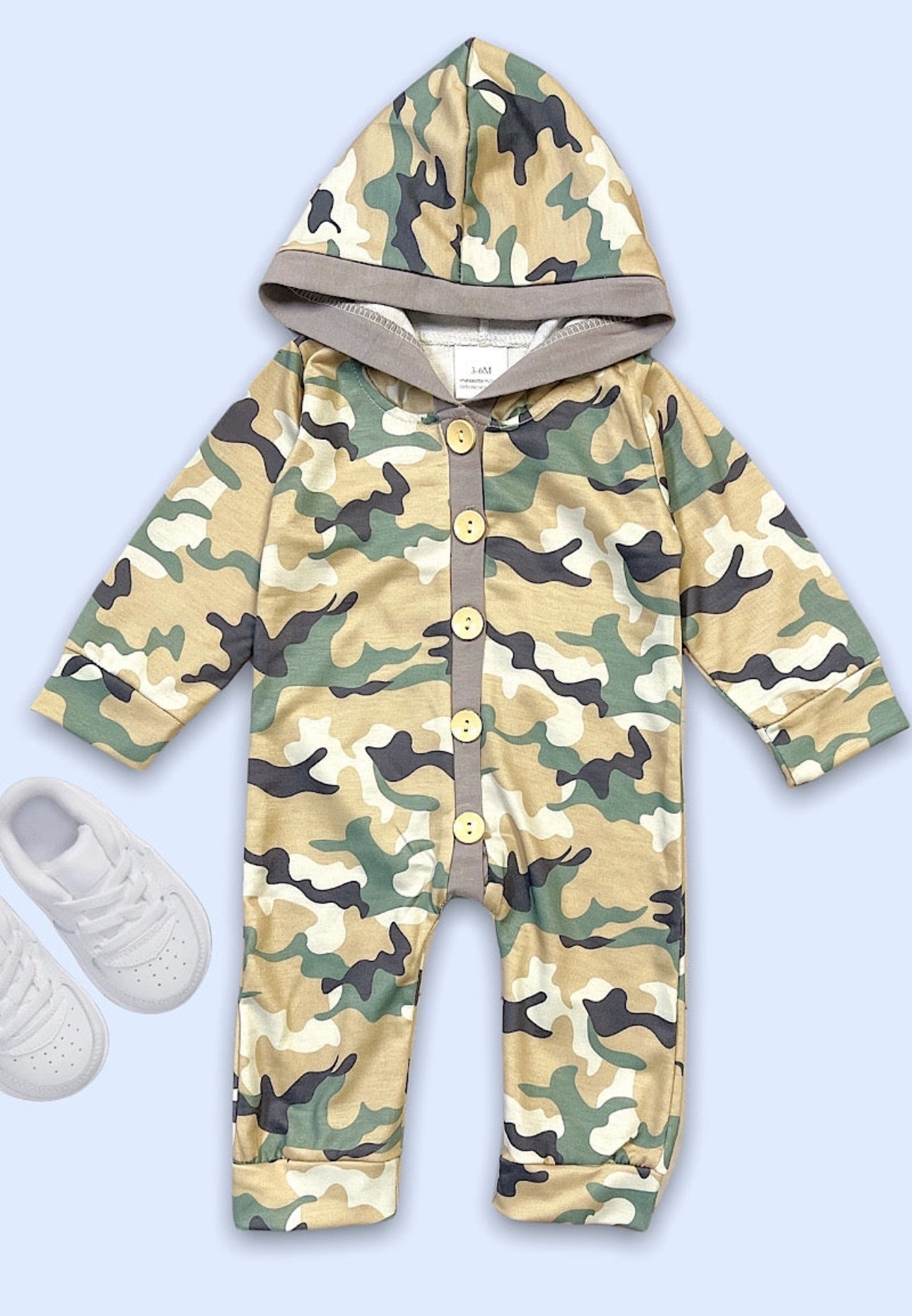 Hooded Camo Romper