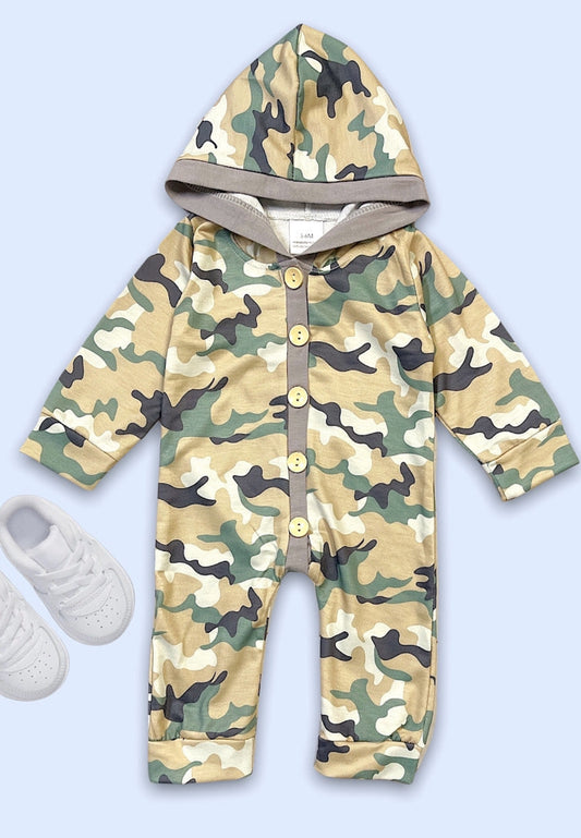 Hooded Camo Romper