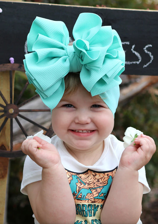 Oversized Mint Bow Headband