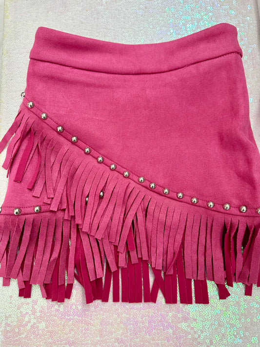 L&B Pink Fringe Skirt