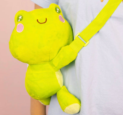 Plush Frog Crossbody