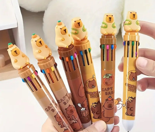 Capybara Multicolored Pens